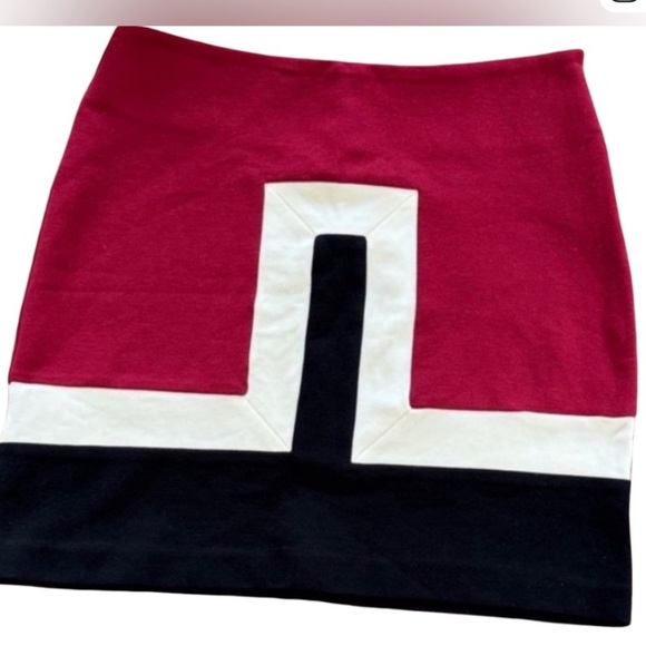Kenar Dresses & Skirts - Color block Red, Black, and White Women's Skirt sz6 retro 70’s
